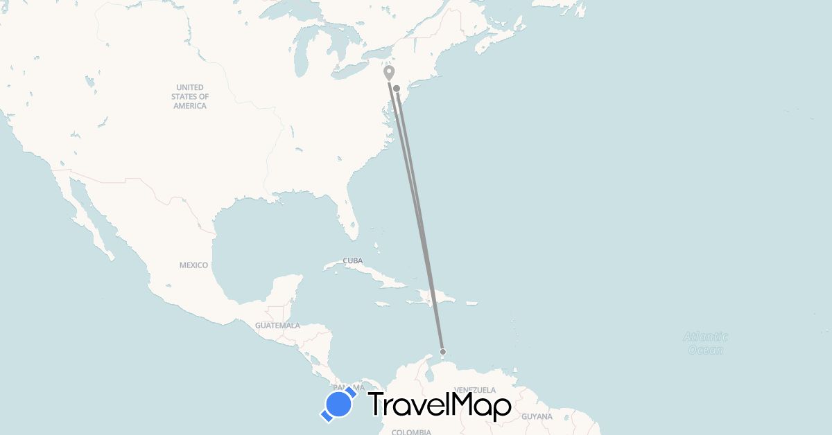 TravelMap itinerary: driving, plane in Aruba, United States (North America)